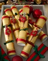 Robin Reed Golden Poinsettia Christmas Crackers, Set Of 6