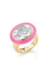 Robinson Pelham 14ct Yellow Gold Pink Arena Ring