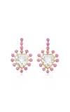 Robinson Pelham 14ct Yellow Gold Pink Mini Daystar Earrings