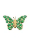 Robinson Pelham 14k Yellow Gold Stud Club Butterfly Tsavorite Earrings In Green