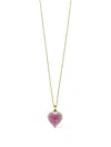 Robinson Pelham 14kt Yellow Gold Fortune Heart Sapphire Necklace In Gold