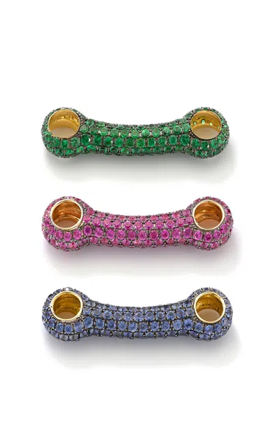 Robinson Pelham 18ct Yellow Gold Blue Identity Bar