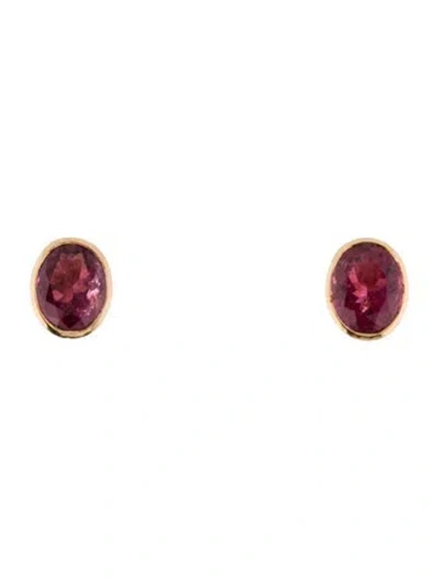 Pre-owned Robinson Pelham 18k Tourmaline Earclips In Multi