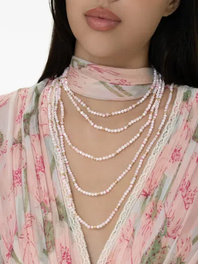Robinson Pelham Blanc Utopia Beaded Necklace In Gold
