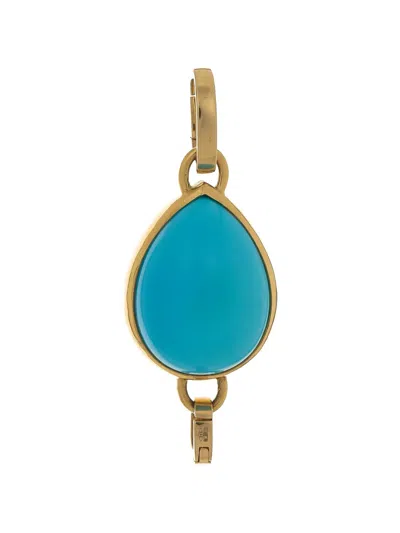 Robinson Pelham Small Turquoise Pendant In Gold