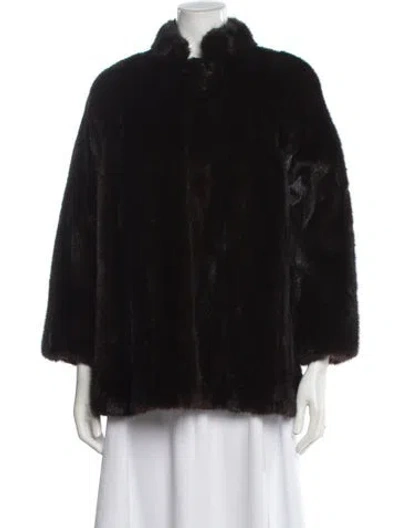 Pre-owned Robinson's California Mink Fur Jacket In Black