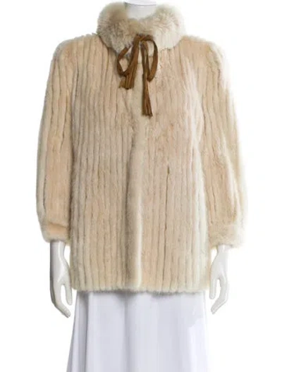 Pre-owned Robinson's California Vintage Mink Fur Coat In Neutral