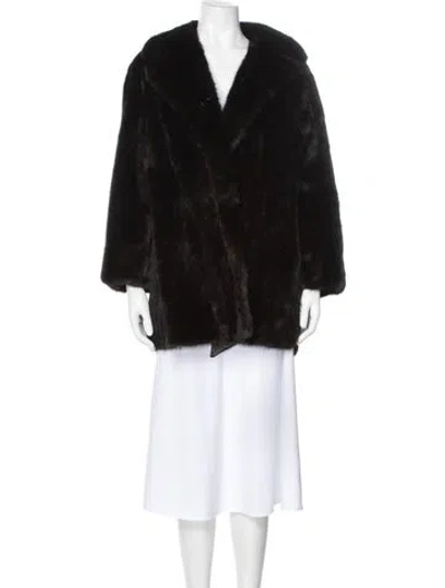 Pre-owned Robinson's California Vintage Mink Fur Jacket In Black