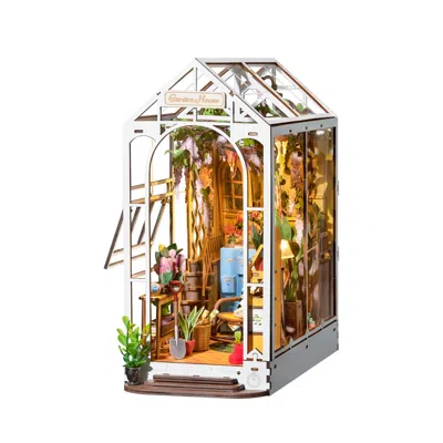 Robotime Rolife Diy Miniature Book Nook Wooden Dollhouse For Bookshelf Display - Gardenhouse In Multi