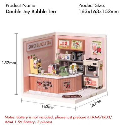 Robotime Rolife Super Creat Plastic Building Blocks Diy Miniature House Kit - 3d Puzzle For Kids And Adults, 