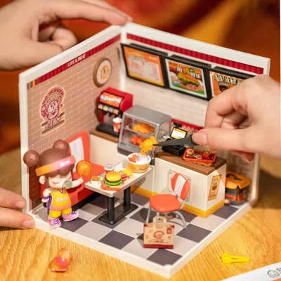 Robotime Rolife Super Creator Series Plastic Dollhouse Building Blocks - Yum Burgers In Multi