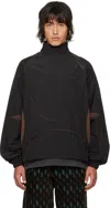 Robyn Lynch Black & Brown Pullover Jacket In Black/ Brown