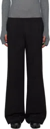 ROBYN LYNCH BLACK RELAXED FIT TWILL TROUSERS