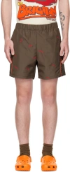 Robyn Lynch Brown Embroidered Shorts In 22676101 Brown