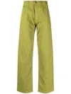 Robyn Lynch Embroidered Eire-motif Jeans In Green