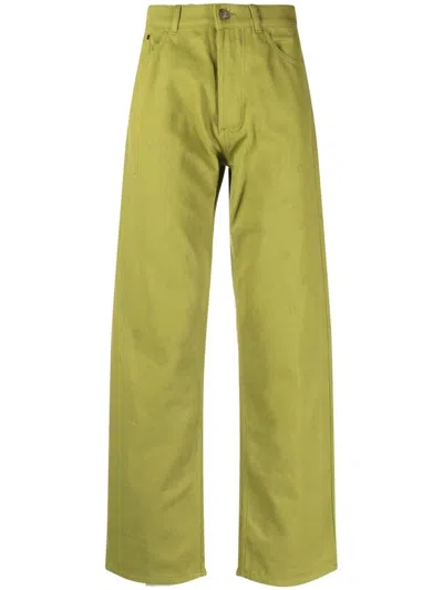 Robyn Lynch Embroidered Eire-motif Jeans In Green