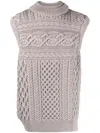 Robyn Lynch Oversized Merino-wool Vest In Grey