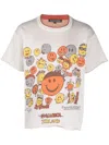 Robyn Lynch White Smiley Print Cotton T-shirt In Neutrals