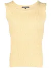 Robyn Lynch Yellow Textured Knit Top In Yellow