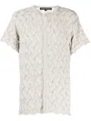 Robyn Lynch Wave Short-sleeve Cotton Cardigan In Grau