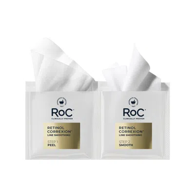 Roc Retinol Correxion Line Smoothing 2-step Peel Pads In White