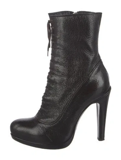 Pre-owned Rocco P Leather Boots In Black