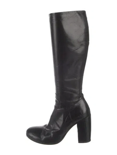 Pre-owned Rocco P Leather Boots In Black
