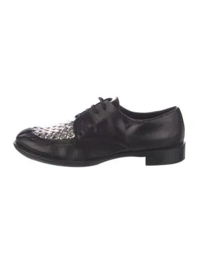Pre-owned Rocco P Leather Oxfords In Blue