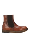 Rocco P . Woman Ankle Boots Tan Size 5 Leather In Brown