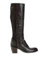 Rocco P . Woman Boot Dark Brown Size 8 Leather In Brown
