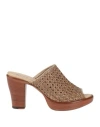 Rocco P . Woman Sandals Khaki Size 11 Leather In Beige