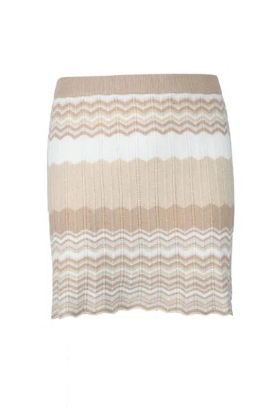 Rocco Ragni Textured Knitted Mini Skirt In Multi