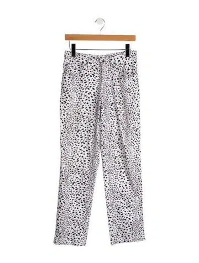 Pre-owned Roccobarocco Mid-rise Straight Leg Jeans In White