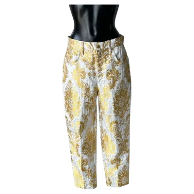 Pre-owned Roccobarocco Pants In Excellent Condition In Sand