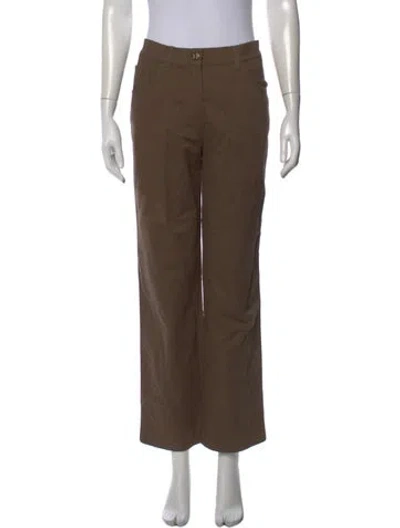 Pre-owned Roccobarocco Straight Leg Pants In Brown