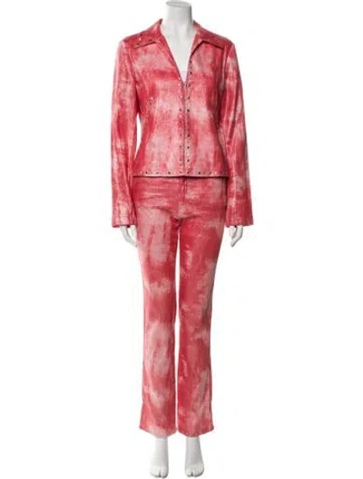 Pre-owned Roccobarocco Vintage 2000's Pant Set In Pink