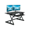 Rocelco 40" Height Adjustable Standing Desk Converter With Ac Outlet In Black