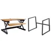 Rocelco 40" Mobile Large Height Adjustable Standing Desk In Black