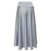 Roch Perel Women's Blue Satin And Knit Circle Skirt In Blue