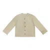 Roch Perel Women's Neutrals Ivory Scalloped Trim Cardigan In White