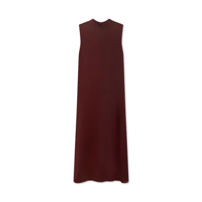 Roch Perel Women's Pink / Purple Burgundy Satin Turtleneck Dress In Pink/purple