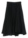 Rochas A-line Midi Skirt In Black