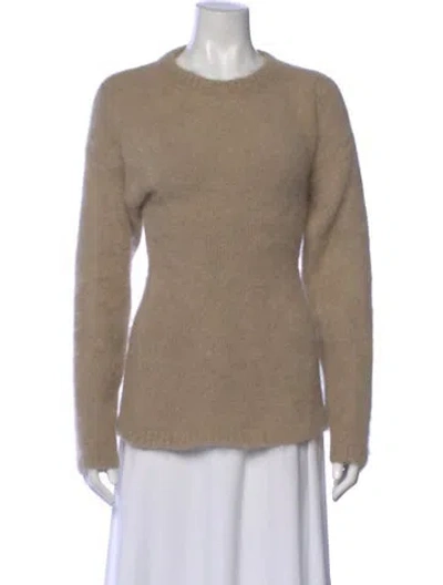 Pre-owned Rochas Angora Crew Neck Sweater In Neutral