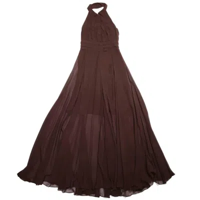 Pre-owned Rochas Backless Brown Dress