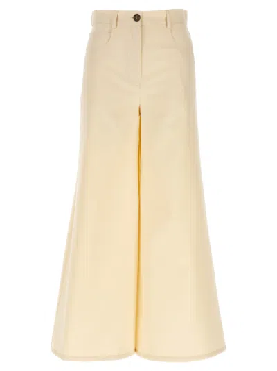 ROCHAS BEIGE WIDE LEG JEANS