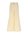 Rochas Wide Leg Jeans With Front And Back Pockets In Nude