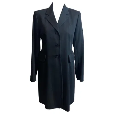 Pre-owned Rochas Blazer Lungo  In Black