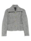 Rochas Button-up Jacket In Gray