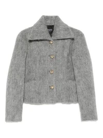 Rochas Button-up Jacket In Gray
