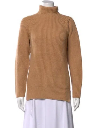 Pre-owned Rochas Cashmere Turtleneck Sweater In Metallic/neutrals